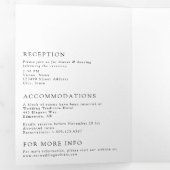 無モダンエレガント常ミニマクラシックリストフォーマル 三つ折りカード (内部最初)