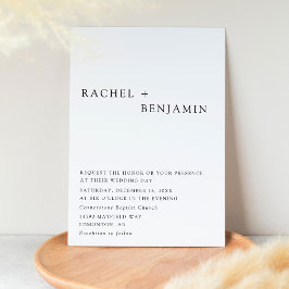 無モダンエレガント常ミニマクラシックリストフォーマル 招待状