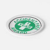 無事故の賞 ペーパープレート (アングル)