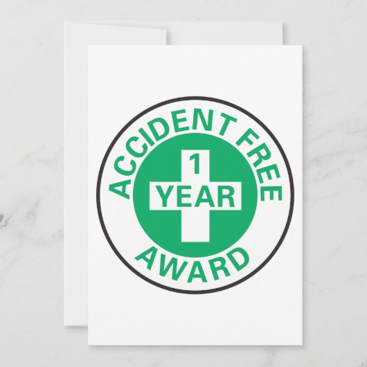 無事故の賞 招待状 (正面)