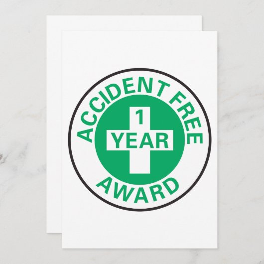 無事故の賞 招待状 (正面/裏面)