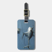 無人のヘリコプターの火の偵察者の荷物の札 ラゲッジタグ (正面縦)