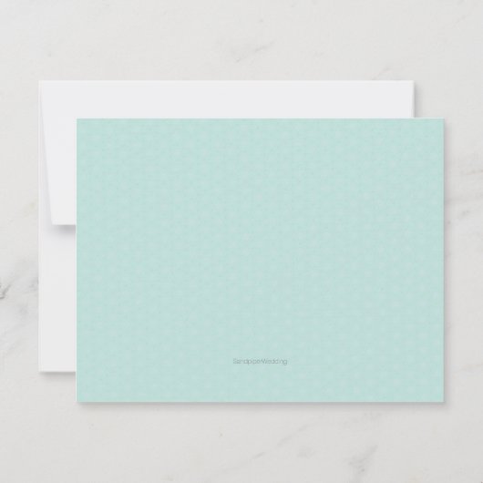 無人化されたビーチ結婚アフターズブレックファースト招待状 招待状 (裏面)