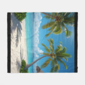 無人化したアメリカのビーチ フリースブランケット (正面(横))