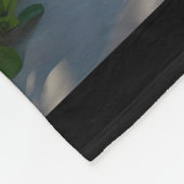 無人化したアメリカのビーチ フリースブランケット (角)