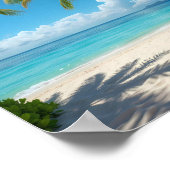 無人化したアメリカのビーチ ポスター (角)