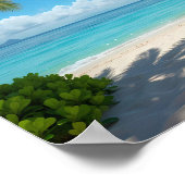 無人化したアメリカのビーチ ポスター (角)