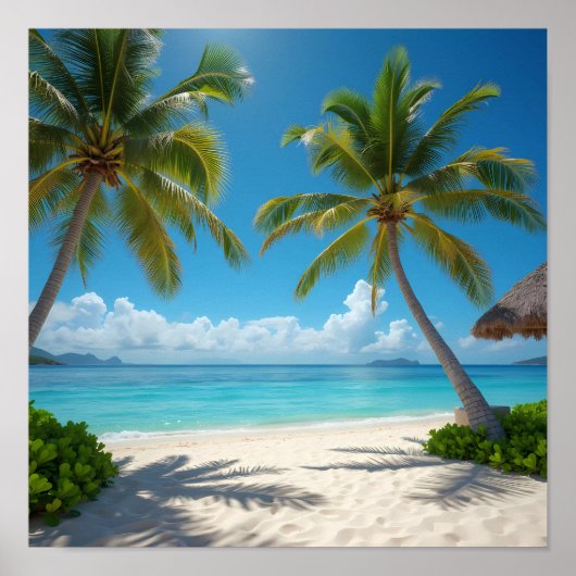 無人化したアメリカのビーチ ポスター (正面)