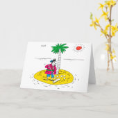 無人島の挨拶状 カード (黄色い花)