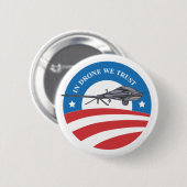 無人機のオバマ私達信頼勝利ボタン 缶バッジ (正面&裏面)