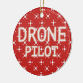 無人機のパイロット セラミックオーナメント (左)