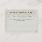 無人機の狩りの割り当て 名刺 (裏面)