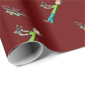 無人機の飛行 ラッピングペーパー (ロールコーナー)