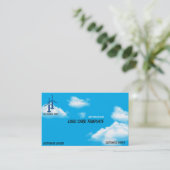 無人機航空図パイロット雲 名刺 (スタンド正面)