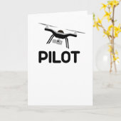 無人機試験UAS UAV無人の空気車 カード (黄色い花)