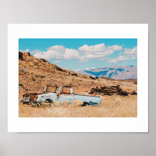 無人車の風景ナミビア・サバンナのポスター ポスター (正面)