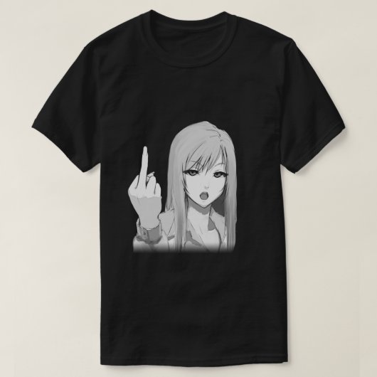 無作法なアニメガールステッカー Tシャツ (デザイン正面)