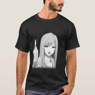 無作法なアニメガールステッカー Tシャツ