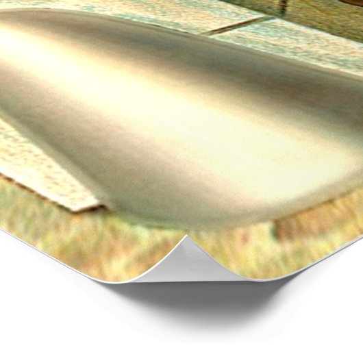 無作法な目覚めヴィンテージドッグアート ポスター (角)