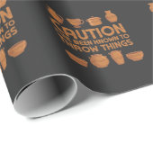 無作法な陶芸芸のユーモア彫刻の趣味 ラッピングペーパー (ロールコーナー)