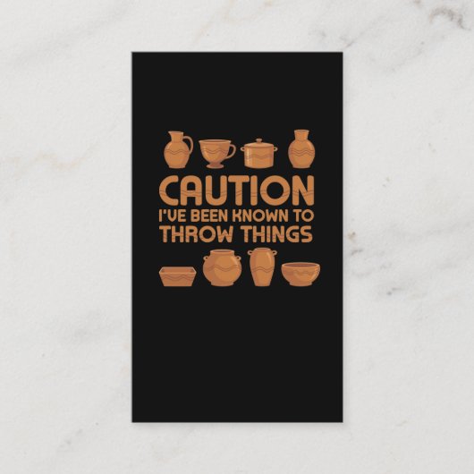 無作法な陶芸芸のユーモア彫刻の趣味 名刺 (正面)