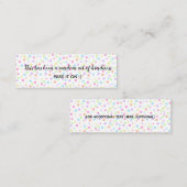 無作為な慈善レインボー水玉模様 スキニー名刺 (正面/裏面)