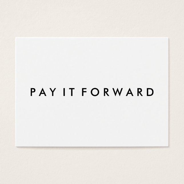 無作為な親切な行為がカードを転送 (正面)