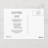 無作為な親切な行為 ポストカード (裏面)