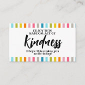 無作為な親切な行為 名刺 (正面)