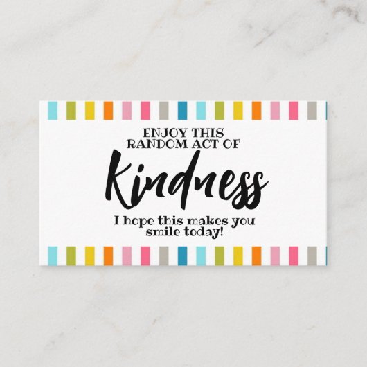 無作為な親切な行為 名刺 (正面)