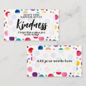 無作為な親切は愛を広め憎まない 名刺 (正面/裏面)