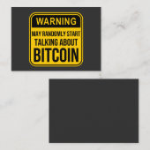 無作為にビットコインの話を始めるかも 名刺 (正面/裏面)