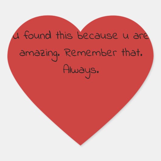 無作為の親切な贈り物 – 愛のステッカー ハートシール (正面)