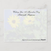 無作為の親切はがき – 黒い目のスーザン ポストカード (裏面)