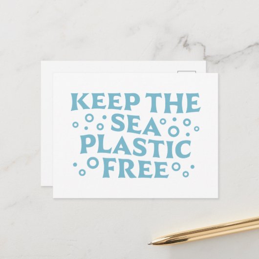 無保海プラスチックストップ汚染 ポストカード (正面/裏面インサイチュ)