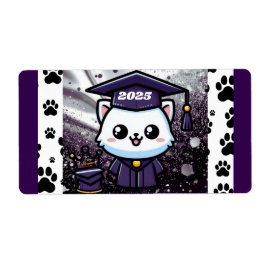 無償エレガント子猫パープルガウン ラベル