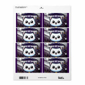 無償エレガント子猫パープルガウン ラベル (フルシート)