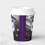 無償エレガント子猫パープルガウン 紙コップ (右)