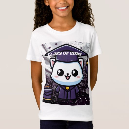 無償エレガント子猫パープルガウン Tシャツ (正面)