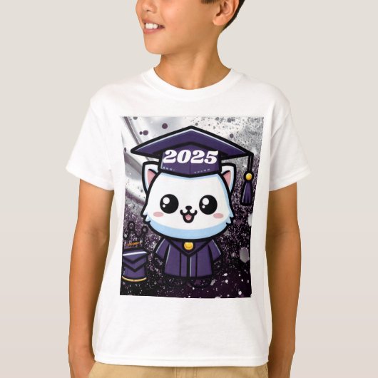 無償エレガント子猫パープルガウン Tシャツ (正面)