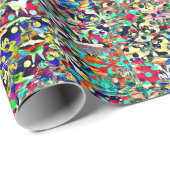 無光沢のサイケデリックな包装紙 ラッピングペーパー (ロールコーナー)