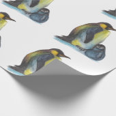 無光沢の包装紙を引いているペンギン ラッピングペーパー (角)
