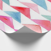 無光沢の包装紙、パステル調水彩画の三角形 ラッピングペーパー (角)