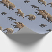 無光沢の包装紙、30"灰色グマとのx 6' ラッピングペーパー (角)