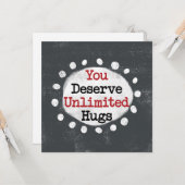 無制限のハググリーティングカードに値する カード (正面/裏面インサイチュ)