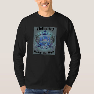無制限の紋章付き外衣はワイシャツinvered色にバンドを付けます tシャツ