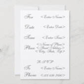 無制限パーティー! 招待状 (裏面)