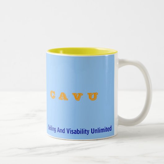 無制限C A V U、天井およびVisability ツートーンマグカップ (右)