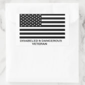 無効および危険な退役軍人 長方形シール (バッグ)