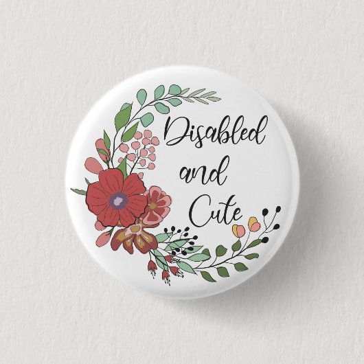 無効で可愛 缶バッジ (正面)